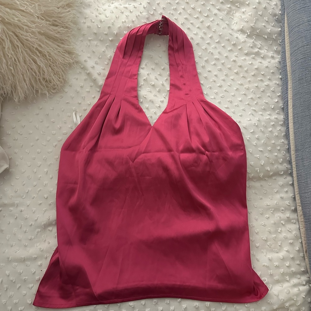 Revolve hot pink halter. Can cross the straps